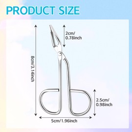Eyebrow Tweezers Women Stainless Steel Professional Scissors Tweezers Slant Flat Tip Scissor Tweezer, Professional Hair Removal Tweezer Flat Tip, Eyebrow & Hair Plucker for Women and Men