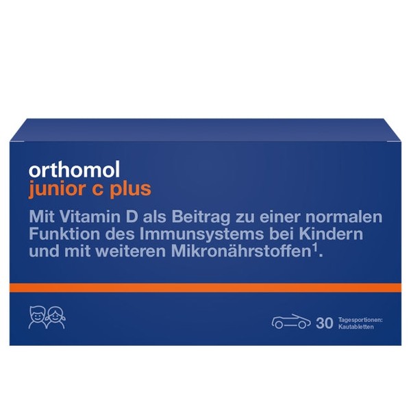 Orthomol Junior Vitamin C Plus Chewable Tab Mandarin Orange 30 days