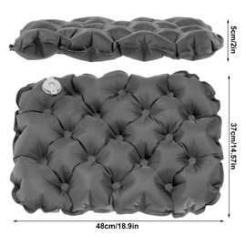 Ptwola Inflatable Camping Seat Cushion Waterproof Seat Mat Camping Travel Cushion Portable Travel Plane Seat Cushion for Office Chair Hiking Outdoor Climbing Kayak Patio Car