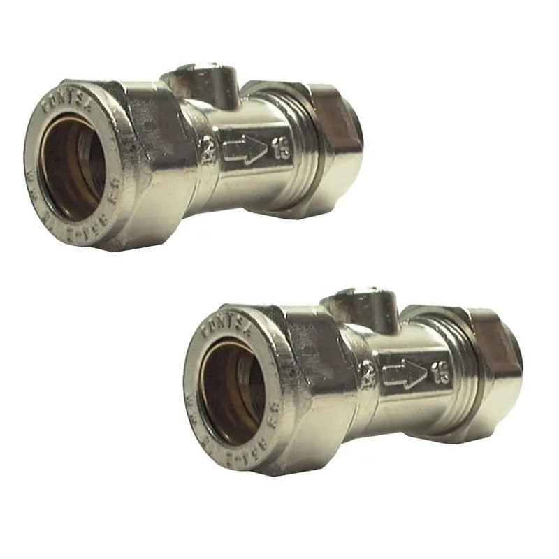 UKDD® 15mm Isolation Ball o fix Valves Straight Suitable HOT