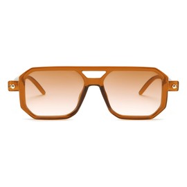 FEISEDY Vintage Square 70s Flat Aviator Sunglasses Women Men Classic Retro Stylish Frame UV400 Sunglasses B2622