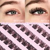 SLSXNL Lash Clusters Wispy 9-14MM D Curl Eyelash Clusters Natural