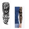 Fake LionTemporary Sleeve Tattoos for Men Women,4-Sheet