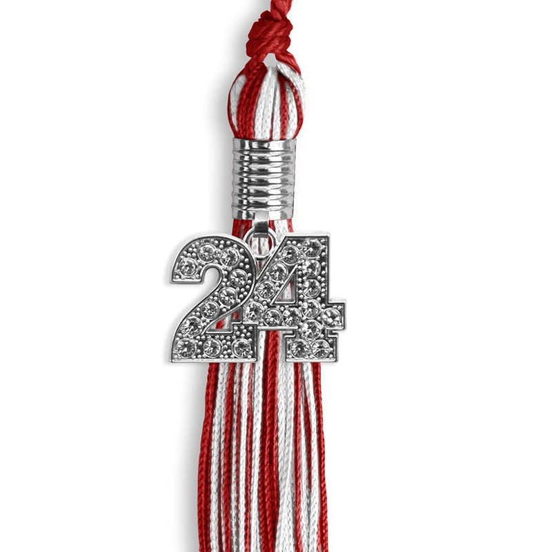 Endea Graduation Mixed Double Color Tassel with Silver Bling Charm