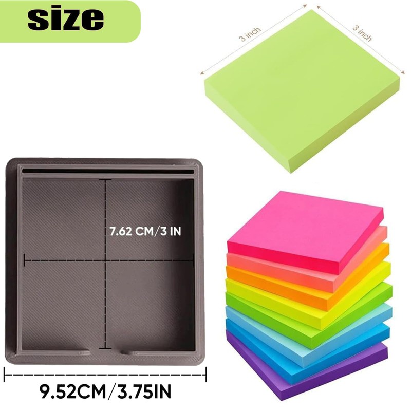Sticky Note Stencil Template, Sticky Notes Dispenser, Reusable Note Organizer,