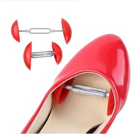 2PCS Shoe Stretchers for Women - Adjustable Shoe Width Expander for Wide Feet - Portable Mini Shoe Trees for Better Fit - Travel Shoe Shaper (Red)