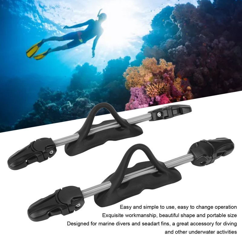 2pcs Diving Fin Strap Adjustable Quick Release Buckle Universal Scuba