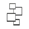 Furinno Rossi Interweave Wall Mount Floating Cube Shelf, Set of