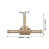 X AUTOHAUX 3 Pcs 4mm 0.16" Brass Car Barb Hose
