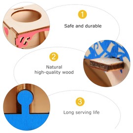 POPETPOP Climbing Toys Wooden Maze Tunnel Toy Small Pet Animals Activity Sport Gerbil Labyrinth Dwarf Hamster Play Toys Mice Funny House Cage Decor Climbing Accessories