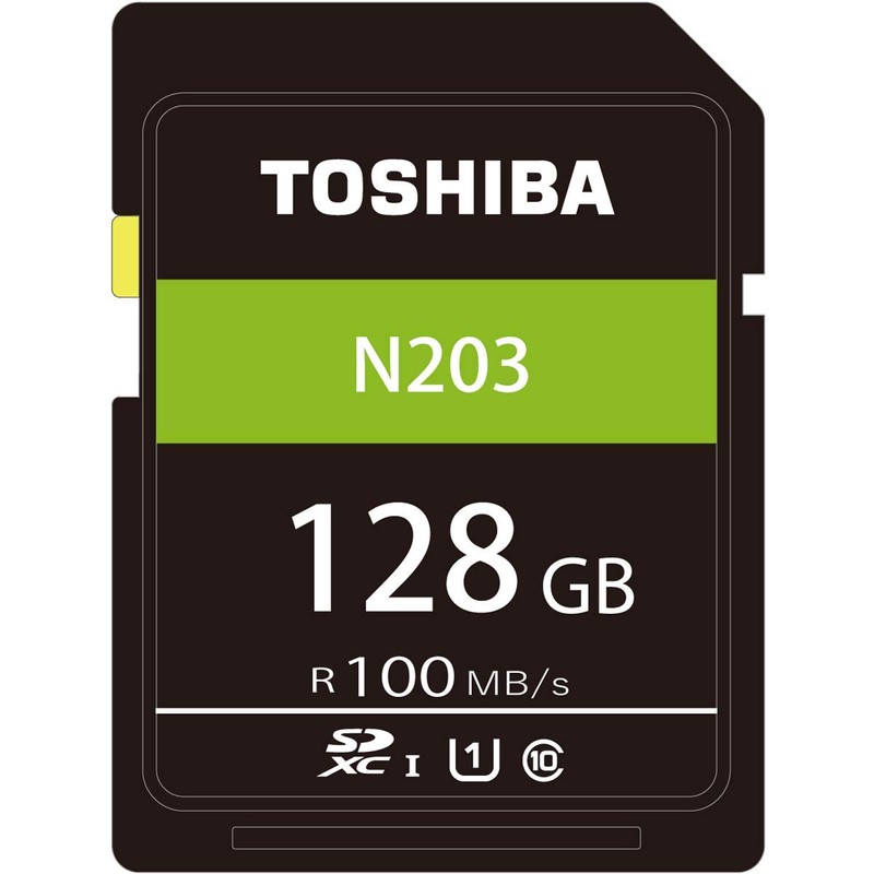 Toshiba 128GB N203 SDXC UHS - Iカード U1クラス10 SDカードメモリカード100MB/s (thn-n203N1280a4)