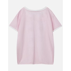 Aelfric Eden Womens Jersey Tshirts Letter Printed Tees V Neck Mesh Short Sleeve 2025 Y2k Summer Casual Tops Clothes