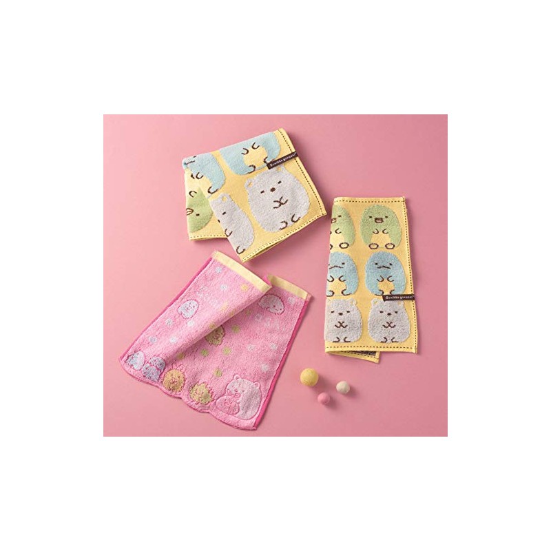 Marushin Mini Towel, Sumikko Gurashi, Colorful Dot Polar Bear, Cotton,