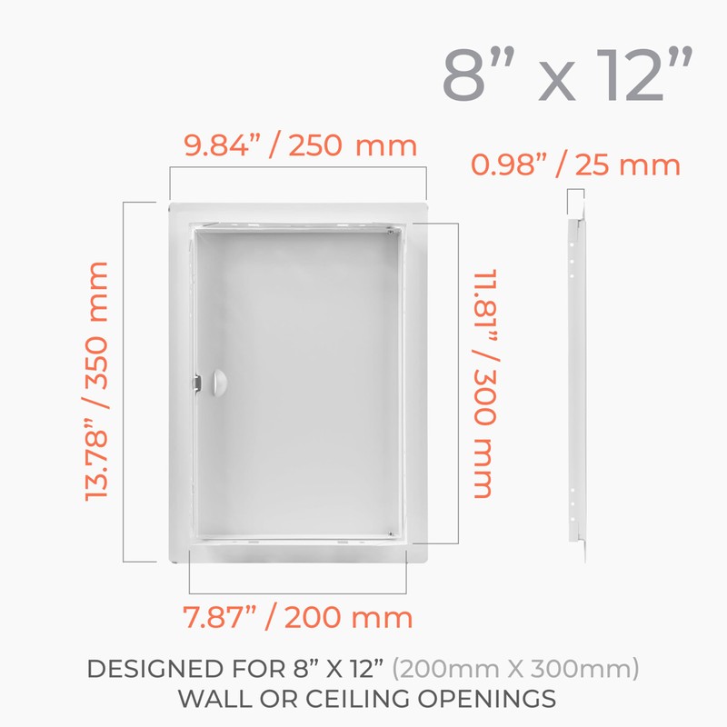 HVAC OV 8 x 12 Inch Metal Access Panel for