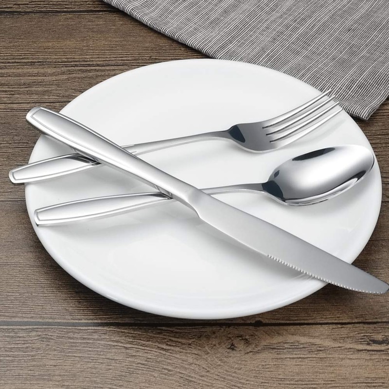 Pekky 40-Piece Stainless Steel Silverware Set, Flatware Service for 8