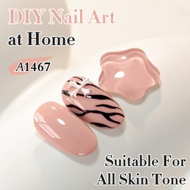 Double Rhythm 0.50 OZ Gel Polish Hema Free Same Color Same Bottle Golden Round Translucent Neutral Natural Milky 15 ML Jelly UV Polish Art DIY at Home (Khaki Nude-C1467)