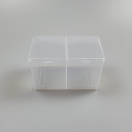 Transparent 2-Compartment Cotton Pad Holder Cotton Pad Holder 3ea