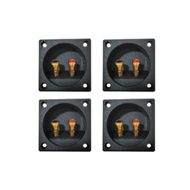 XYRSTOLR 2Pcs 2-Way Speaker Box Terminal Cup with Banana Plugs Binding Post Subwoofer Box Speaker Terminal for DIY Home Car Stereo Speaker & Subwoofer