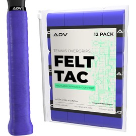 ADV Dry Tennis Overgrip Tape - 3, 12, 30, 60 Pack - FeltTac Tennis Racket Grip Tape - Ultra Absorbent Tennis Grip Tape - Comfort Tennis Racket Grips - Tennis Grips Overgrip
