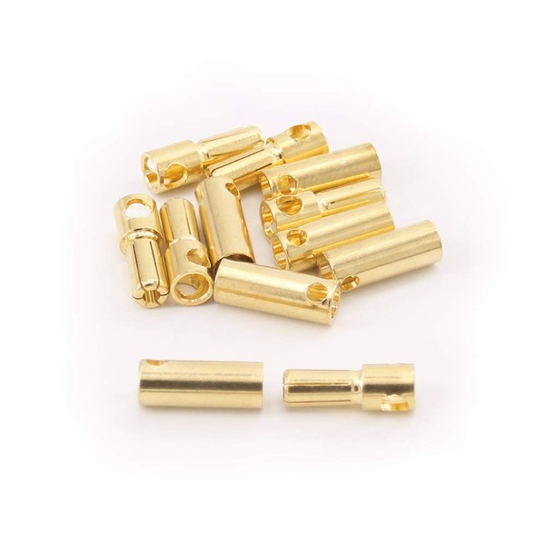 OliRC 6pairs 5.5mm Gold Plated Male and Female Bullet Banana