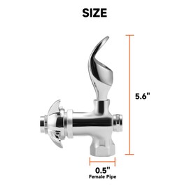Roastove Water Drinking Fountain Faucet 1/2" FPT WTR Bubbler,Lead Free Brass with Chrome Plated