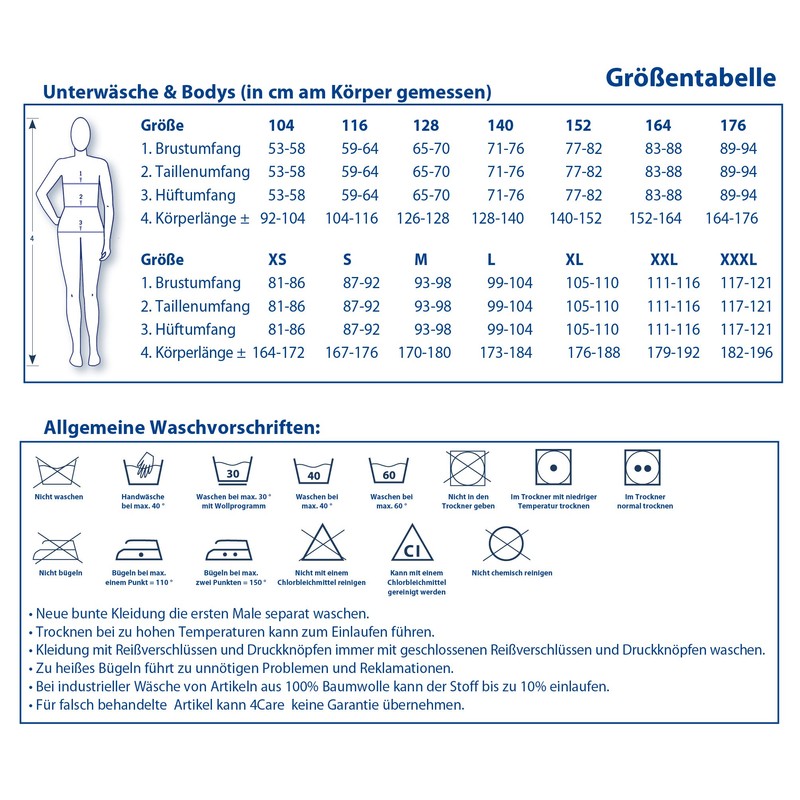 4Care Care Body Suit for Men and Women, Short Leg
