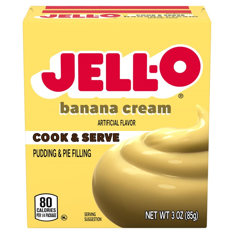 Jell-O Banana Cream Instant Cook & Serve Pudding 3.4 Oz