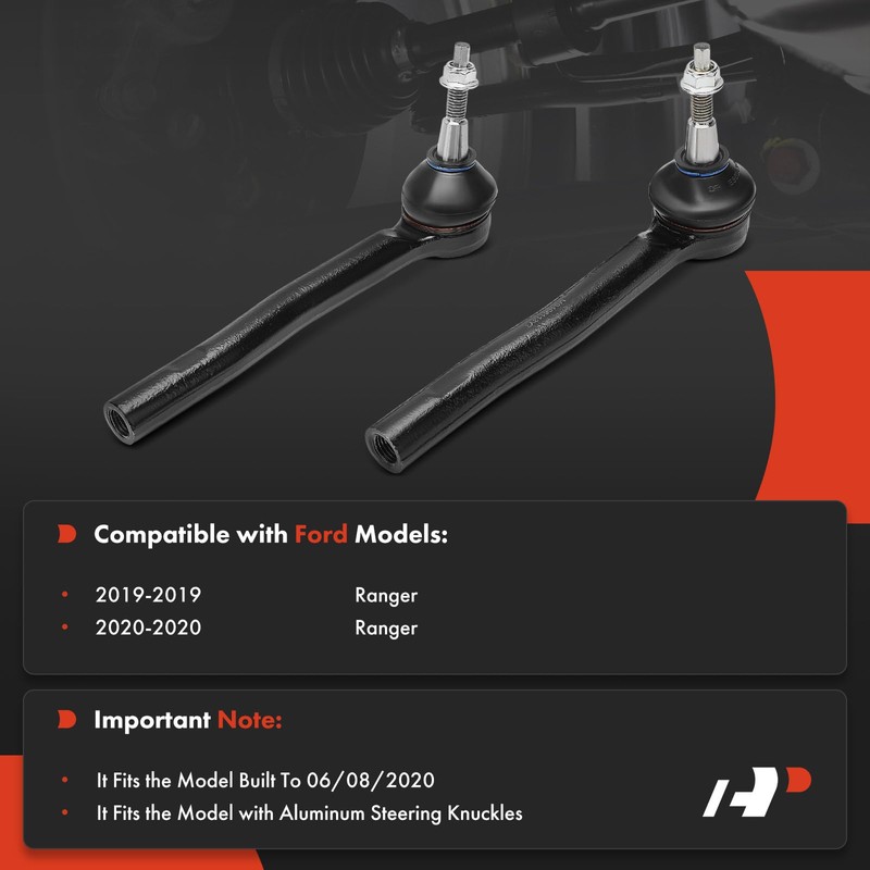 A-Premium 2 x Front Outer Tie Rod Ends, Compatible with