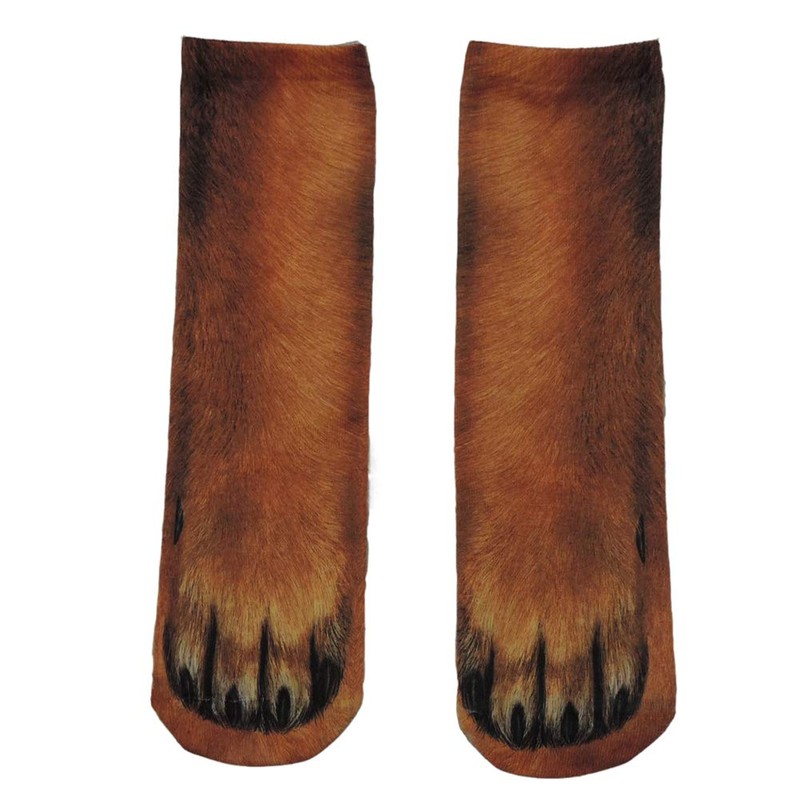 Mommy & Me 3D Animal Paw Feet Print Foot Crew