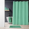Dynamic24 Premium Shower Curtain with Waffle Pattern Structure 180 x
