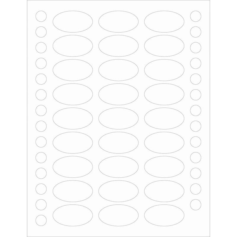 81 Clear Oval Waterproof Label Protectors for Essential Oil Bottle