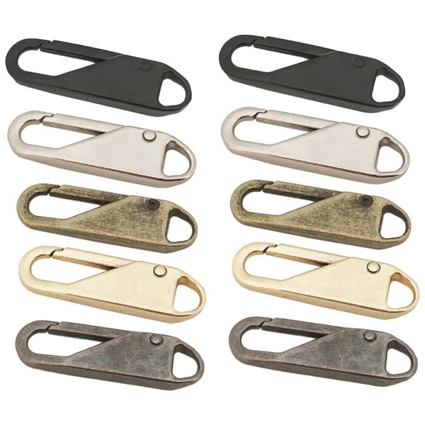 15-Piece Set of Heavy Duty Zipper Grippers, Universal Replacement Pull