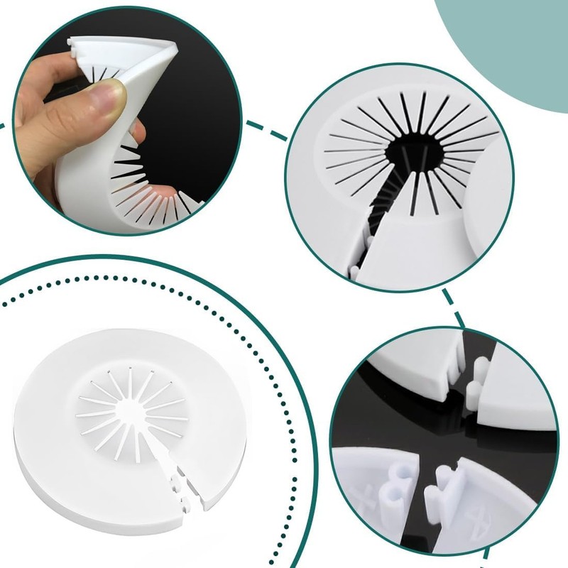 WeddHuis Pack of 5 Heating Pipe Rosette Folding Pipe Cover