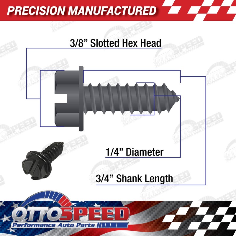 OttoSpeed License Plate Screws and Caps Kit - Anti Theft