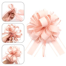 KeerxunBag 9 Gift Wrap Bows - Christmas, Party, Holiday,Wedding, Birthday, Valentine's Day Bows, Boxes, Floral Decor 6Inch Pink Bows