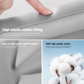 Car Seat Gap Filler, 2 Pack Leather Universal Gap Stopper for Car Truck SUV to Block The Gap Between Seat and Console Organizer Stop Things from Dropping, Gray