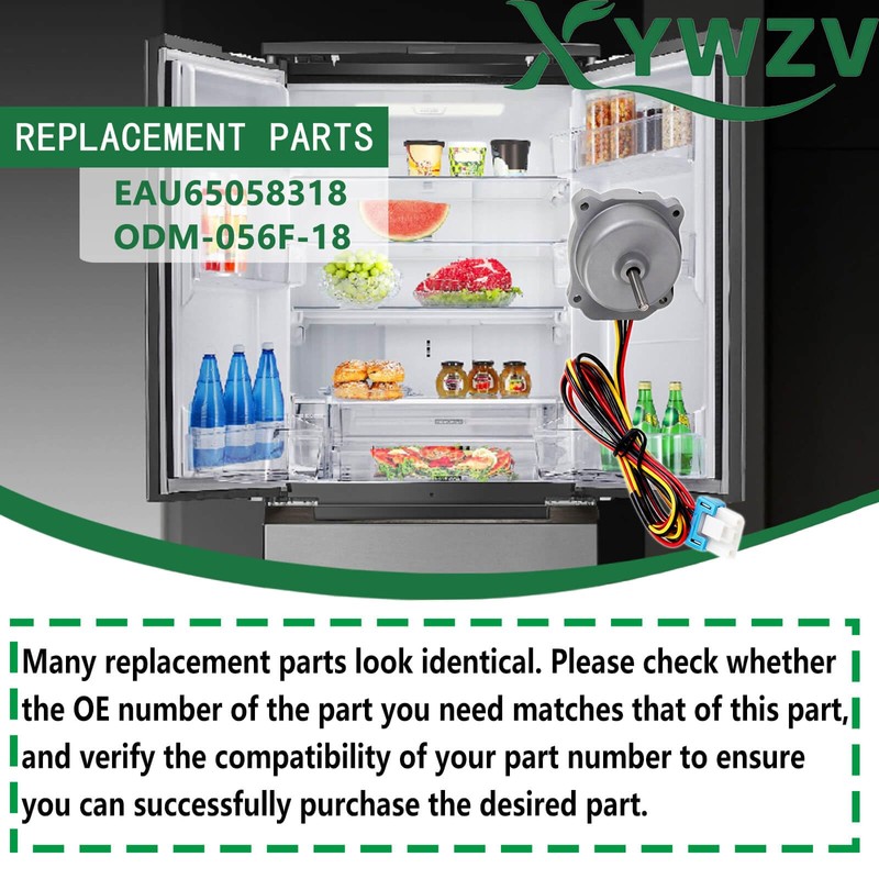 EAU65058318 Refrigerator Freezer Fan Motor Assembly DC12V 1A Fit for