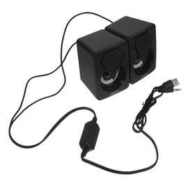LABRIMP 1 Pair USB Computer Speakers Portable Creative Speaker for Home Office Compact Design with High Sound Quality for Gaming Music and Conference Use Random Style