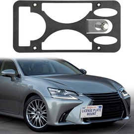 No Drill Front License Plate Bracket Mount Kit Compatible with Lexus GS 2013-2020 Installs in Seconds,Front Bumper License Plate Mounting Kit