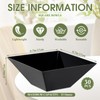 Tioncy 30 Pcs Square Plastic Serving Bowls, Medium Salad Bowl,
