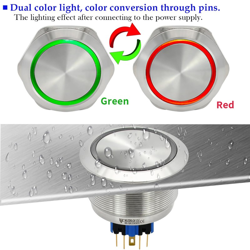 ZJWZJH 40mm Momentary Big Push Button Switch Start Switch 2