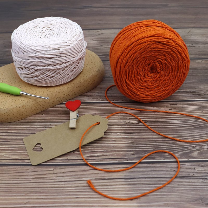 Uiopa Macrame Cord 1.3mm x 160m, 3-Strand Twisted Macrame Yarn