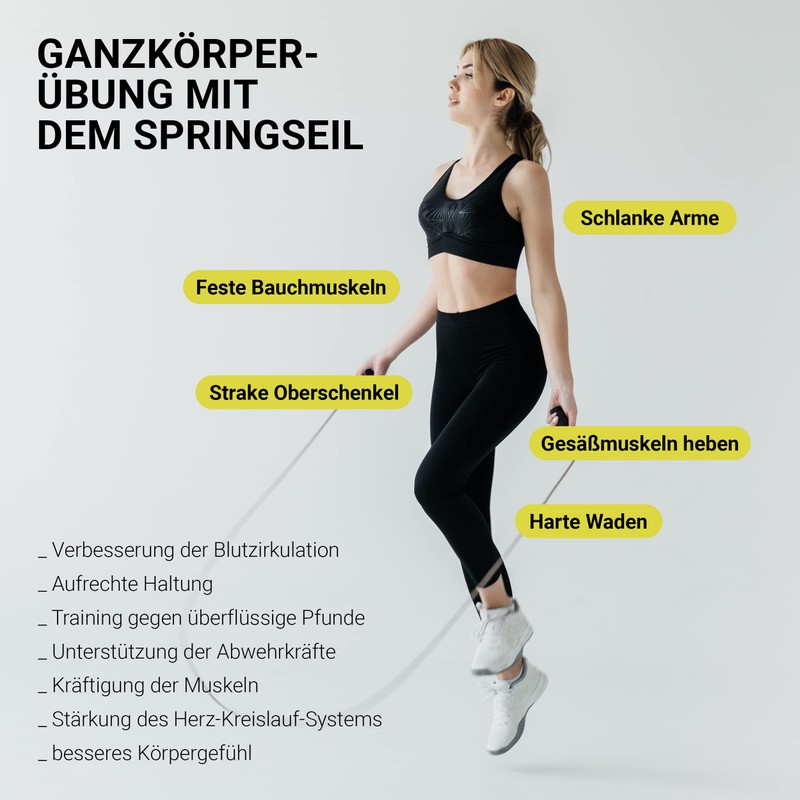 Professional Studio Quality Steel Skipping Rope with Removable Weights