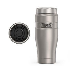 Thermos inoxidable Rey 16-Ounce Travel Tumbler, Metálico, 16 oz                                                                                       
