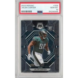 Graded 2023 Panini Mosaic Jalen Carter #328 Rookie RC Football Card PSA 10