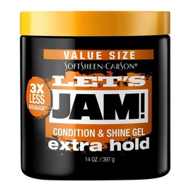 Lets Jam Condition & Shine Gel Extra Hold 14 Ounce Jar (414ml) (6 Pack)