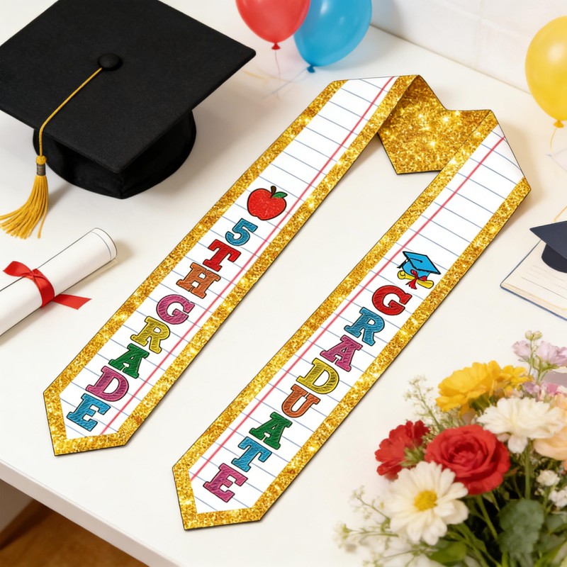5TH Grade Graduation Decorations, 5TH Grade Graduation Stole, Fifth Grade