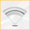 REPAIROCK 2pcs OD 1.5 Inch 90 Degree SS304 Stainless Steel