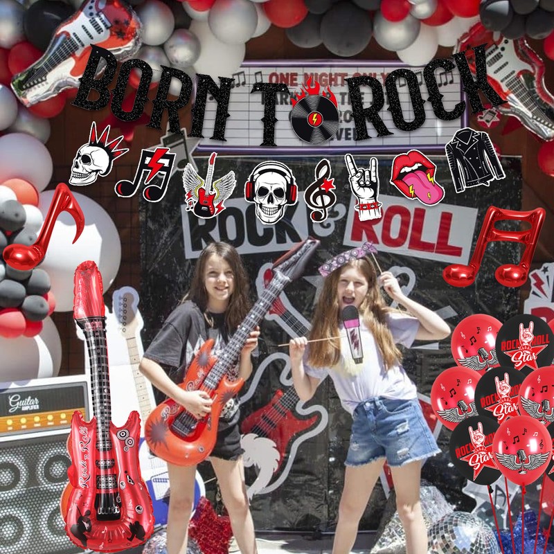 Music Theme Decoration Balloons (Rock and Roll)