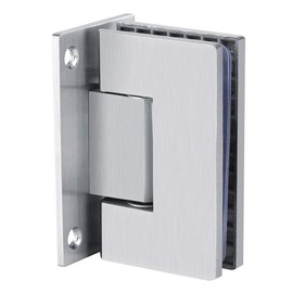 Lybunair Glass Door Hinge for Frameless Shower, Cabinet, and Showcase, 90 Degree Wall to Glass Mount, Heavy Duty Support for 8 to 10 mm Thickness